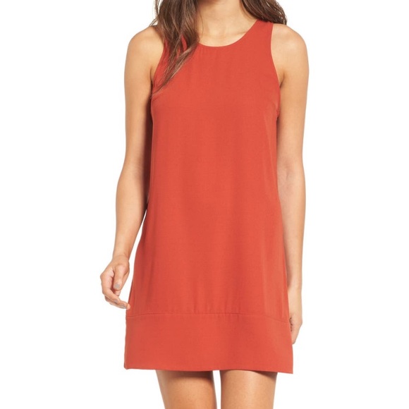 Racerback shift casual dress XS in burnt orange - Picture 2 of 5